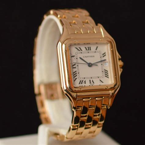 cartier watch gold panthere|cartier panthere watch price.